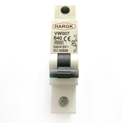 Harok VW007 B40 40A 40 Amp  MCB Circuit Breaker Type B